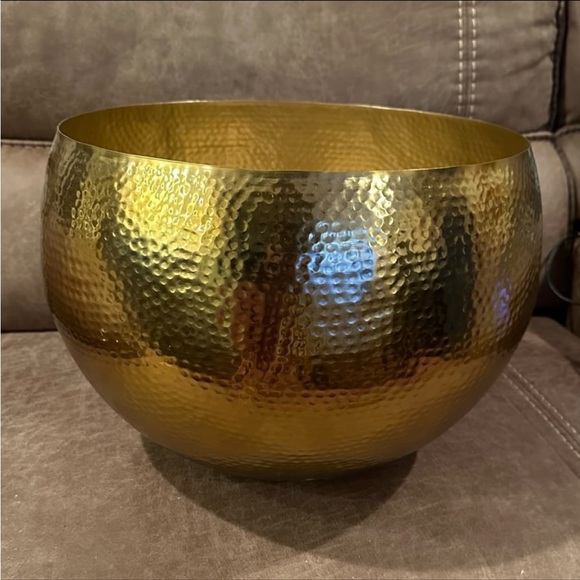 Cost Plus World Market Other - World Market Gold Hammered Floor Planter